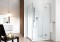 Drzwi prysznicowe ROCA METROPOLIS 90cm, z polem stałym, H=195cm, MaxiClean, chrom AMP3409012M