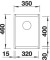 Zlewozmywak granitowy BLANCO SUBLINE 320-U 35x46 cm, bez korka aut., antracyt, PuraDur 523406
