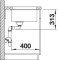 Zlewozmywak granitowy BLANCO SUBLINE 320-U 35x46 cm, bez korka aut., antracyt, PuraDur 523406