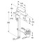 Bateria umywalkowa KLUDI AMEO, stojaca, z korkiem, chrom 410290575
