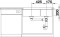 Zlewozmywak granitowy BLANCO SUBLINE 480/320-U 85x46 cm, bez korka aut., lewy, kawowy, PuraDur 523593