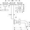 Bateria umywalkowa AXOR CITTERIO podtynkowa, chrom 39313000