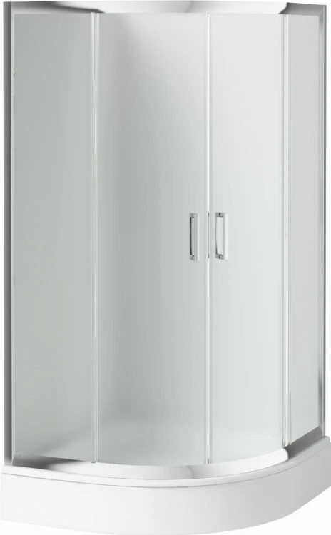 Kabina półokrągła DEANTE FUNKIA 80x170cm, szkło szronione R=55, chrom KYP 654K