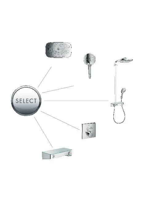Komplet prysznicowy HANSGROHE RAINDANCE SELECT E 300 3jet, chrom 27127400