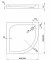 Brodzik półokrągły DEANTE CUBIC 90x90, fi 90 KTK 051B