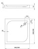 Brodzik kwadratowy DEANTE CUBIC 80x80, fi 90 KTK 042B
