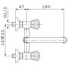 Bateria umywalkowa FERRO STANDARD ścienna BST3