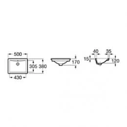 Umywalka ROCA DIVERTA 50x38 A327114000