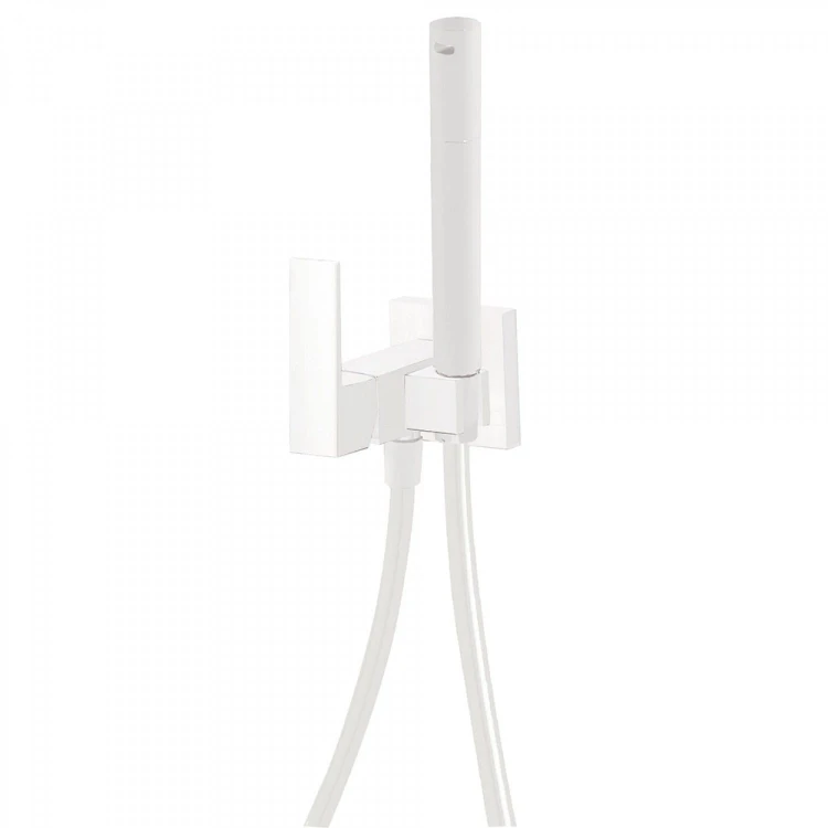 Bateria bidetowa TRES  CUADRO podtynkowa,  biały mat  00612301BM