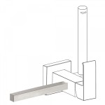 Wieszak na ręcznik TRES CUADRO   do baterii bidetowej podtynkowej  (kwadratowy), 180mm , stal szczotkowana  03412402AC