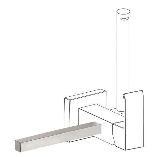 Wieszak na ręcznik TRES CUADRO   do baterii bidetowej podtynkowej  (kwadratowy), 180mm , stal szczotkowana  03412402AC