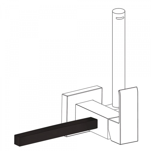 Wieszak na ręcznik TRES CUADRO do baterii bidetowej podtynkowej (kwadratowy), 180mm , czarny mat  03412402NM