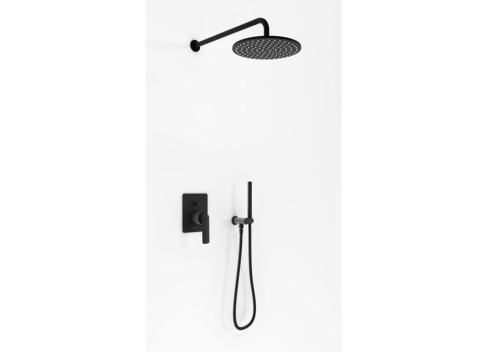 Zestaw podtynkowy  KOHLMAN  EXPERIENCE ze słuchawką i deszczownicą R25, czarny mat  QW210EBR25EB