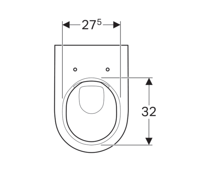 Miska wisząca GEBERIT ACANTO 51cm Rimfree, biała 500.600.01.2