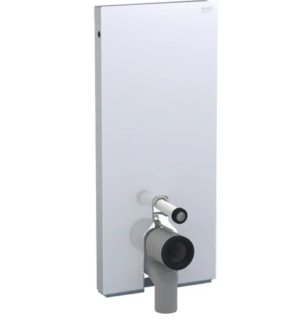 Moduł sanitarny GEBERIT MONOLITH do WC stojącego, H114, przyłącze z tyłu,  biały/alu 131.033.SI.5