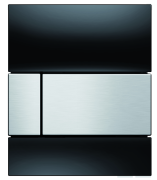 Przycisk spłukujący do pisuaru TECE SQUARE 3/6l, stal szlachetna, szkło czarne 9.242.806