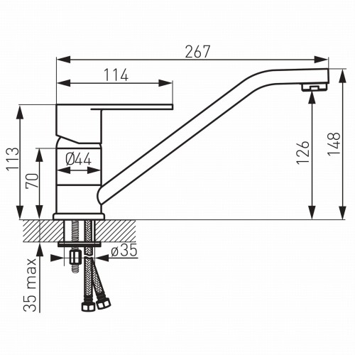 Bateria kuchenna FERRO ALGEO, chrom BAG4A