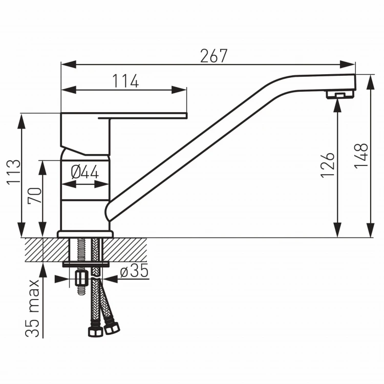 Bateria kuchenna FERRO ALGEO, chrom BAG4A