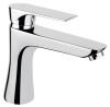 Bateria umywalkowa FERRO ALGEO Square, z korkiem typu click-clak, chrom BAQ2