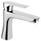 Bateria umywalkowa FERRO ALGEO Square, z korkiem typu click-clak, chrom BAQ2