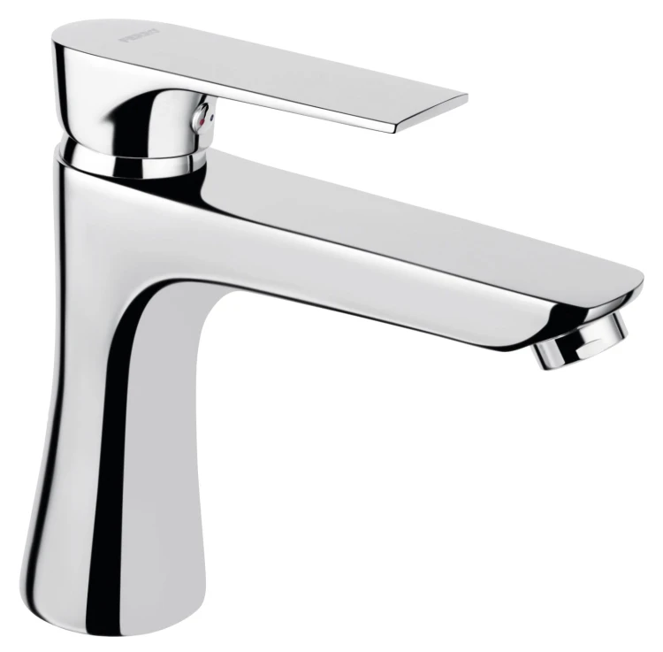 Bateria umywalkowa FERRO ALGEO Square, z korkiem typu click-clak, chrom BAQ2