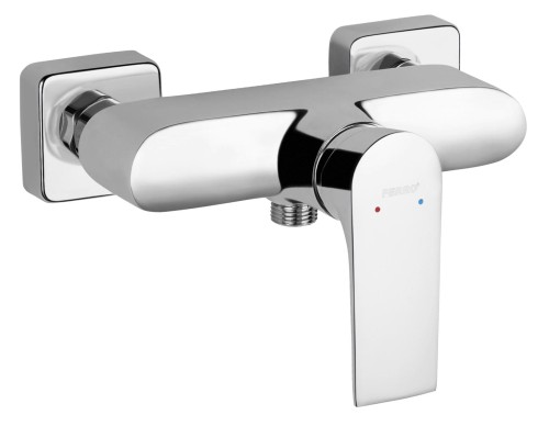 Bateria natryskowa FERRO ALGEO SQUARE, ścienna, chrom BAQ7