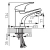 Bateria umywalkowa FERRO ONE, z korkiem clik-clak, chrom BFO2