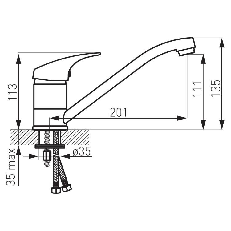 Bateria kuchenna FERRO ONE, chrom BFO4
