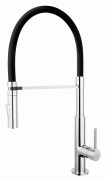 Bateria kuchenna FERRO LIBRETTO, z wyciąganą wylewką typu "U" czarny - chrom BLE4B
