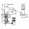 Bateria umywalkowa FERRO SAVIO,z automatycznym korkiem, chrom BSV2