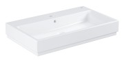 Umywalka ścienna GROHE CUBE CERAMIC 80x49cm. z Otworem, z Przelewem, Biały Pure Guard - 3946900H