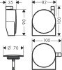 Wyposażenie przelewu wannowego HANSGROHE EXAFILL S chrom 58117000