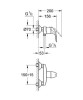 Bateria natryskowa GROHE EUROECO chrom 32740000