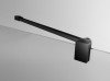 Parawan nawannowy SANSWISS SOLINO SOEB13 BLACK 90cm, z częścią stałą, czarny mat SOEB130900607