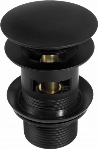 Korek do umywalki DEANTE  click-clack, z przelewem, czarny NHC B10B