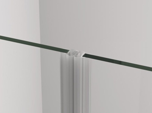 Drzwi prysznicowe SANSWISS CADURA CA31C 120cm, ze ścianką stałą, prawe, H=200cm, srebrny połysk CA31CD1205007