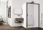 Drzwi prysznicowe SANSWISS TOP-LINE S TLS2 BLACK 160cm, rozsuwane, lewe, H=200cm, czarny mat TLS2G1600607