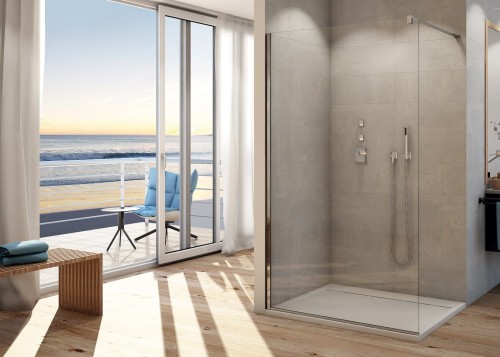 Ścianka prysznicowa SANSWISS WALK-IN EASY STR4P 90cm, H=200cm, srebrny połysk STR4P0905007