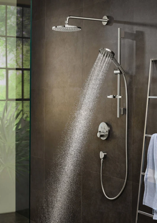 Głowica natryskowa HANSGROHE RAINDANCE S PowderRain 240 1jet, z ramieniem ściennym, chrom 27607000