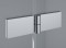 Drzwi prysznicowe SANSWISS PUR PU13P 100cm, ze ścianką stałą, prawe, H=200cm, chrom PU13PD1001007