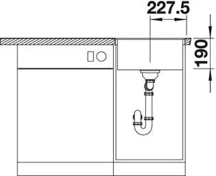 Zlewozmywak DALAGO 45-F do montażu na równi z blatem, biały 517169