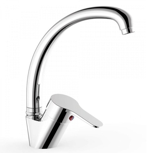 Bateria kuchenna TRES  BASE stojąca, z wylewką "U", chrom  21544101