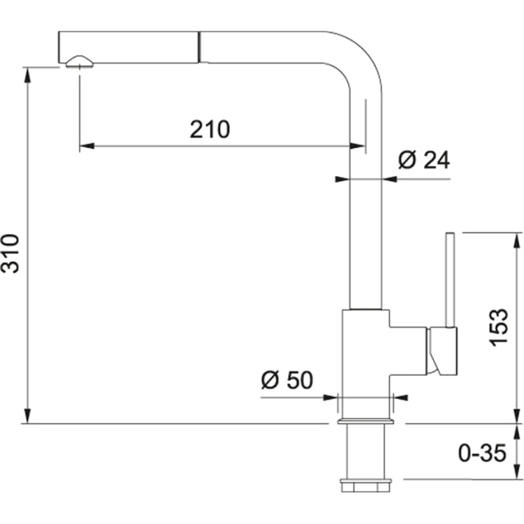Bateria kuchenna FRANKE SIRIUS SIDE stojąca, z wyc. wylewką, chrom/szary 115.0476.824