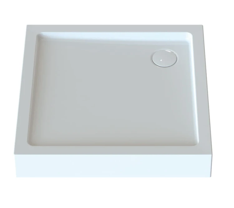 Brodzik kwadratowy SANPLAST FREE LINE 100x100x5cm, zabudowany, biały 615040114001000
