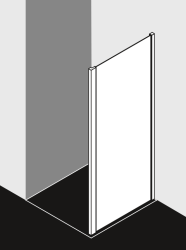 Scianka prysznicowa KERMI CADA XS CKTWD 75cm, H=200cm, srebrny połysk CKTWD07520VPK