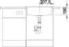 Zlewozmywak granitowy BLANCO DALAGO 6 61x51 cm, z korkiem aut., antracyt, PuraDur 514197