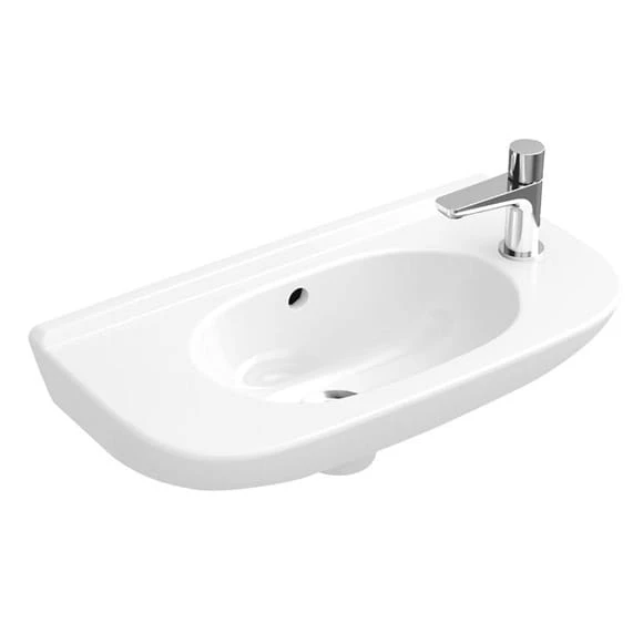 Umywalka VILLEROY&BOCH O.NOVO, 50x25cm, bez otworu, CeramicPlus, biała 536150R1