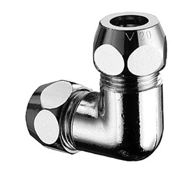 Kolano SCHELL zaciskowe FI10 x FI10mm chrom 064460699