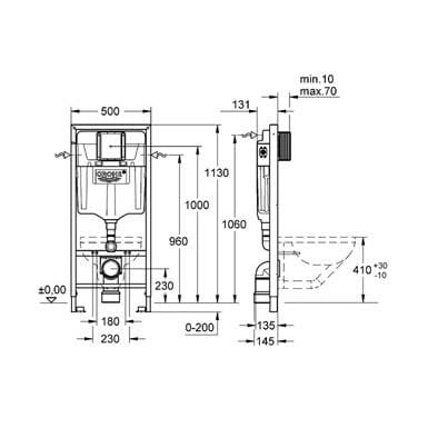 Stelaż RAPID SL GROHE do miski wc wiszącej 113cm  38528001