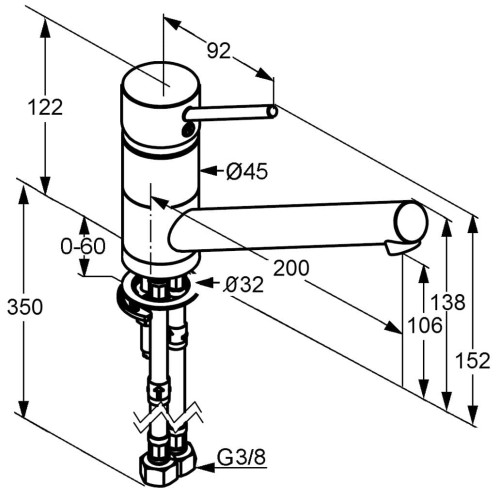 Bateria kuchenna KLUDI SCOPE chrom 339330575